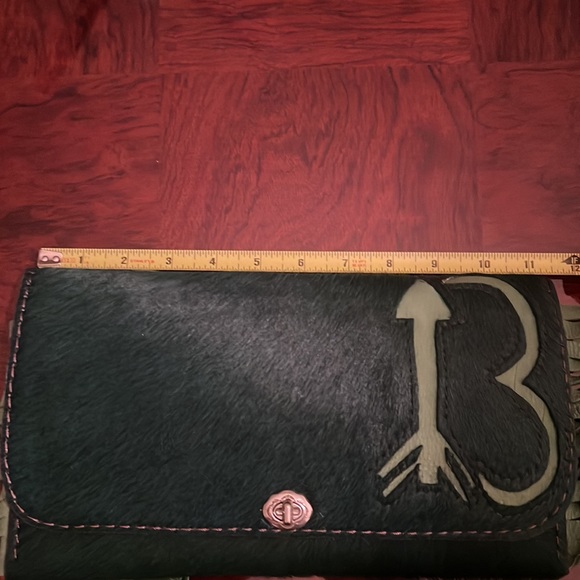 LovLeathers *NEW* SOLD OUT Handmade Cowhide Leather Western Clutch Purse - Picture 10 of 11